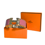01_IHRSCHMUCK_Hermès Clic H Armreif, Farbe alt Rose, Rosefarben Gold, Größe 2,00cm