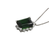 KERN Turmalin / Brillantanhänger mit 75oer Weißgoldkette