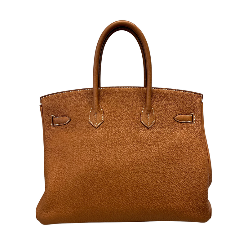 03_Hermès Birkin 35-VEAU TOGO-Farbe braun mit Goldbeschlägen-Fullset