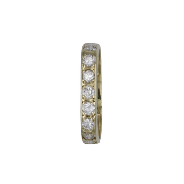 02_IHRSCHMUCK_Quadratischer Halbmemory Ring mit Brillanten-585er Gelbgold