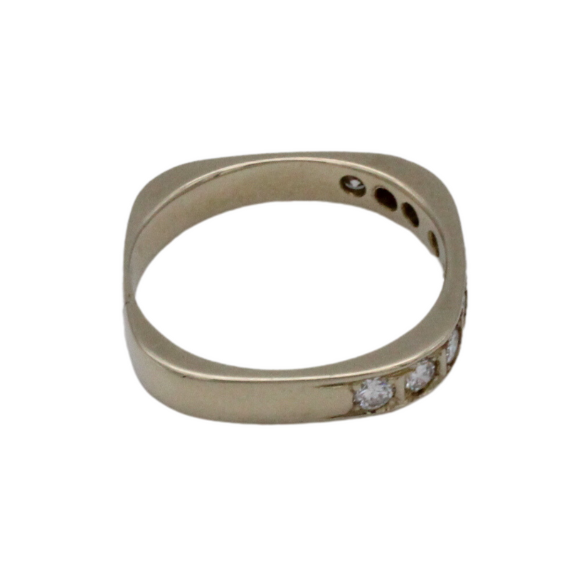 04_IHRSCHMUCK_Quadratischer Halbmemory Ring mit Brillanten in 585 Roségold