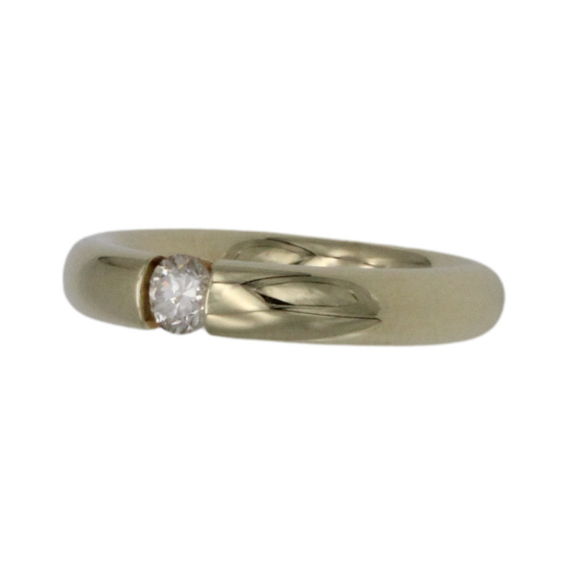 Spannring, Verlobungsring, 585 Gelbgold mit einem 0,25 ct. Brillanten