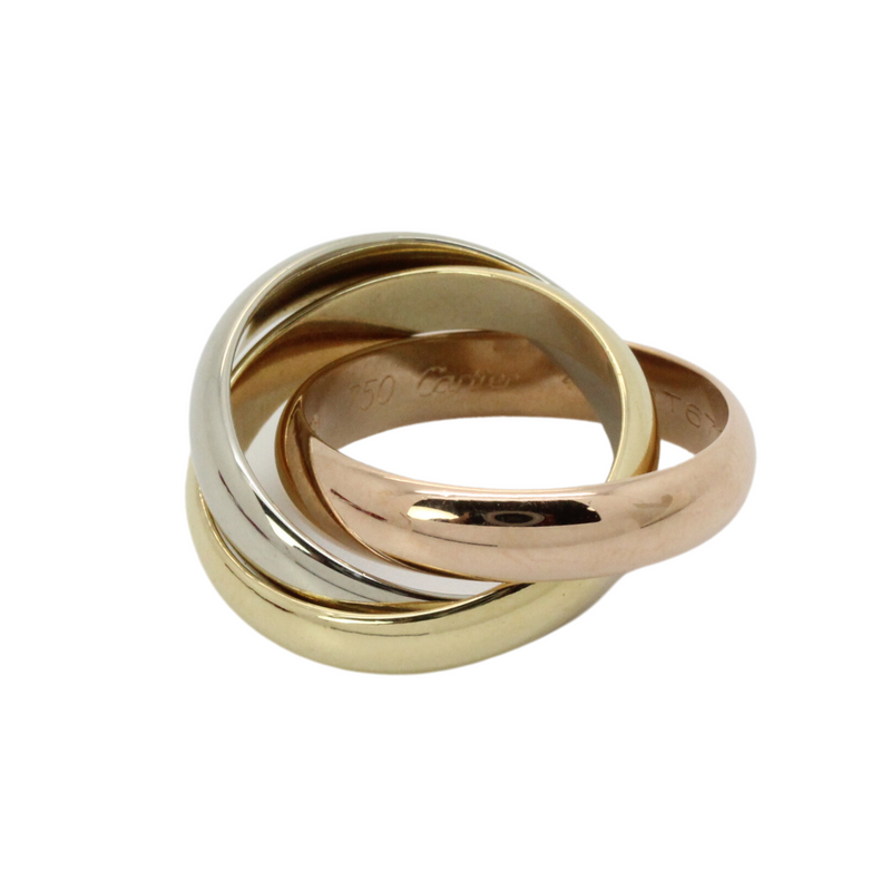 03_IHRSCHMUCK_Cartier Trinity Ring_Größe. 47_ 750er Weiß-, Rose- und Gelbgold