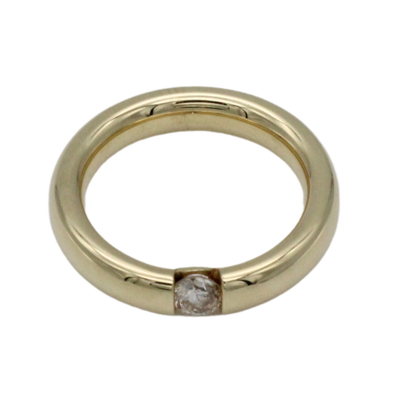 Spannring, Verlobungsring, 585 Gelbgold mit einem 0,25 ct. Brillanten