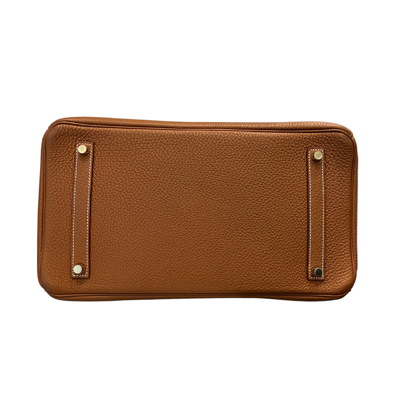 06_Hermès Birkin 35-VEAU TOGO-Farbe braun mit Goldbeschlägen-Fullset