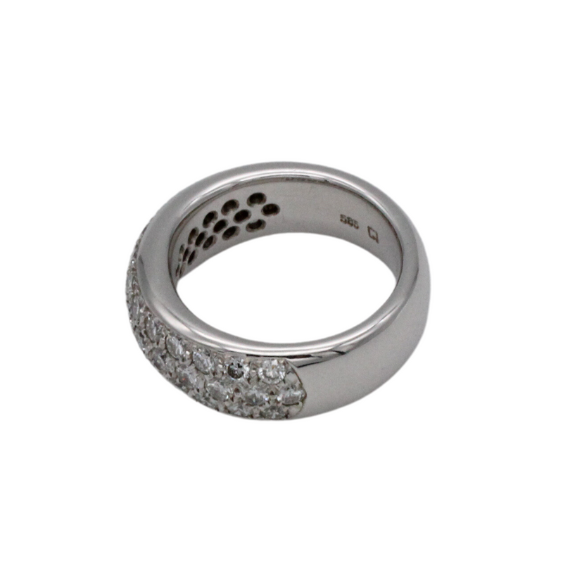 06_IHRSCHMUCK_Bandring, 585er Weißgold mit Brillanten