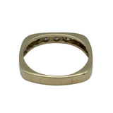 06_IHRSCHMUCK_Quadratischer Halbmemory Ring mit Brillanten-585er Gelbgold