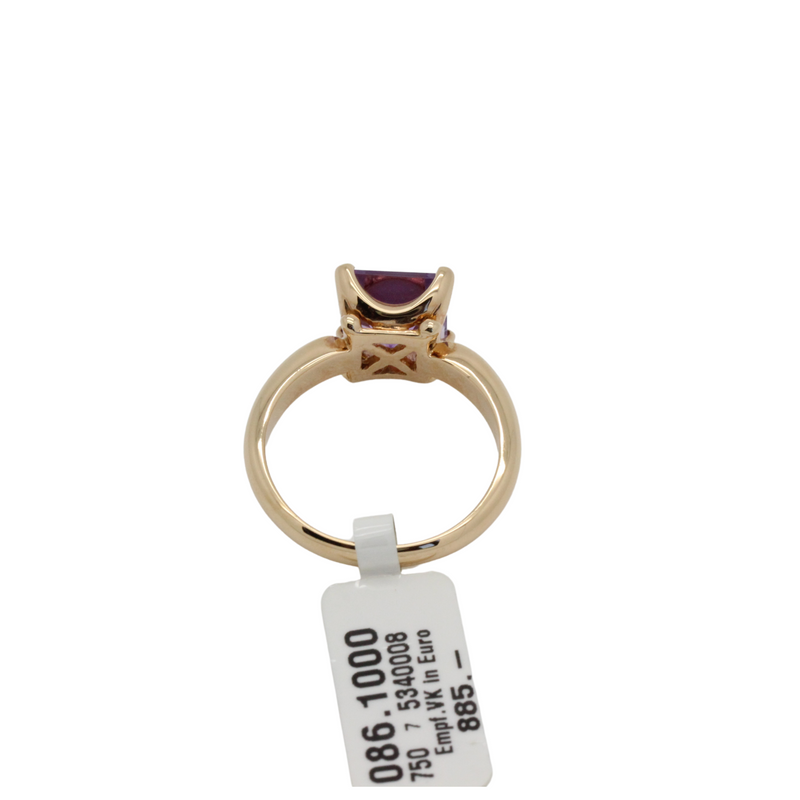 Violetter Amethyst Ring in 750er Roségold