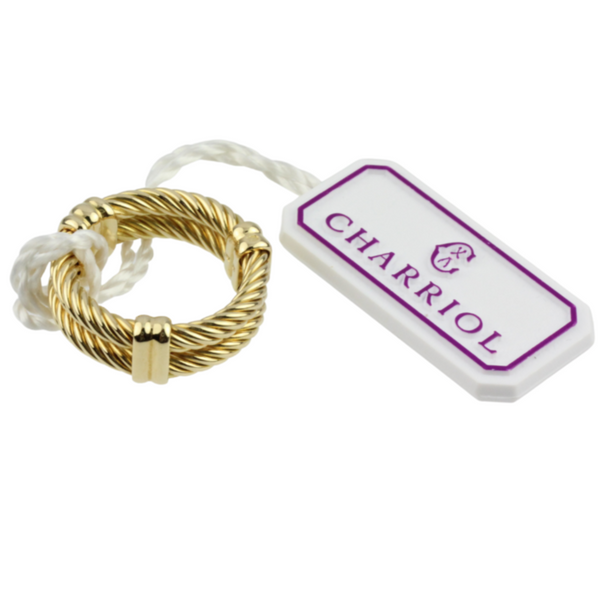 IhrSchmuck-Modisch-Markenring-Kordelform-CHARRIOL-750er Gelbgold