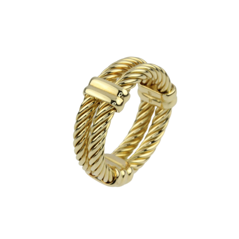 IhrSchmuck-Modisch-Markenring-Kordelform-CHARRIOL-750er Gelbgold