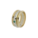 Evergreen Smaragdring in 750er Weiß / Gelbgold