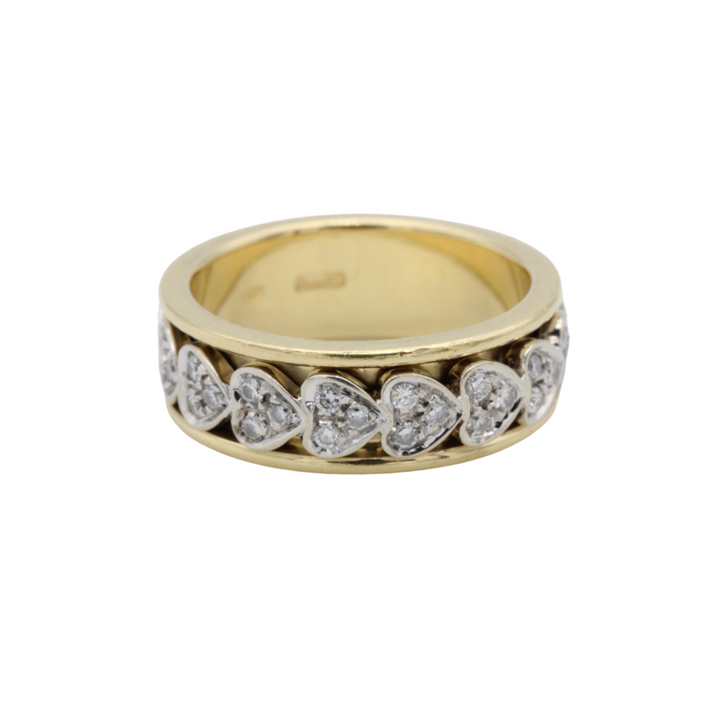 Wunderschöner Wempe Drehring/Memoryring in Weiß- und Gelbgold mit Brillanten