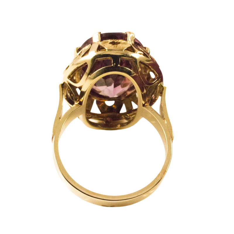 585er Gelbgoldring mit Amethyst