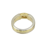 Bi-color Ring 750er Gelbgold / 950er Platinring mit Farbdiamant