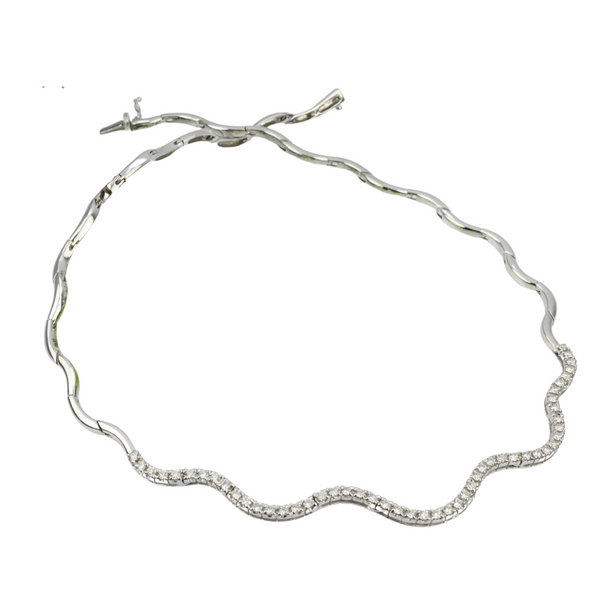 750er Weißgoldcollier mit Brillanten von GIORGIO VISCONTI aus dem Haus RENÉ KERN